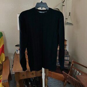 Men’s Sz. M Oscar De La Renta Black Cable Knit Pullover Sweater